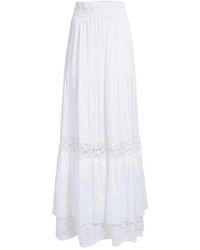Guess - Rokken ,Wit ,Katoen B_45033 Maxi Rok - Lyst
