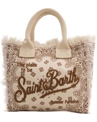 Mc2 Saint Barth - Baumwoll-einkaufstasche mit fransen - Lyst