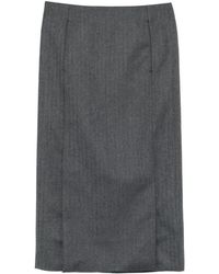 Entire studios - Tailored Midi Rok - Lyst