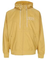 Nike - Windrunner Veste Coupe-Vent Tissee Doublee Pour Hommes Ble Or/Ble Or/Ble Or/Blanc - Lyst