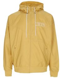 Nike - Windrunner Veste Coupe-Vent Tissee Doublee Pour Hommes Ble Or/Ble Or/Ble Or/Blanc - Lyst