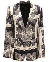 EMMA & GAIA - Jassen ,Zwart ,Wo Viscose Jacket - Lyst
