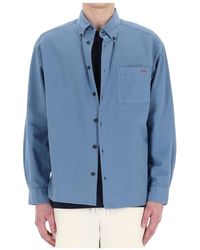 A.P.C. - Overhemden ,Blauw ,Katoen Heldere Blauwe Oxford Katoenen Overhemd - Lyst