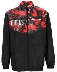 KTZ - Jassen ,Veelkleurig ,Polyester Chicago Bulls Trainingsjack All Over Print - Lyst