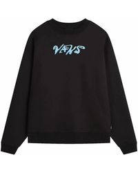 Vans - Hoodies & Sweatvesten ,Zwart ,Zwarte Crew Neck Sweatshirt - Lyst