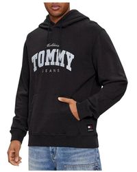 Tommy Hilfiger - Logo Baumwoll Kapuzenpullover Lange Ärmel - Lyst