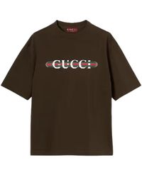 Gucci - T-Shirt Aus Baumwolljersey Mit Print, Grösse - Lyst