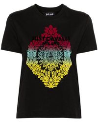 Just Cavalli - Schwarze grafik t-shirts und polos - Lyst