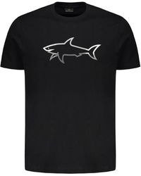 Paul & Shark - Logo-detail baumwoll-t-shirt - Lyst