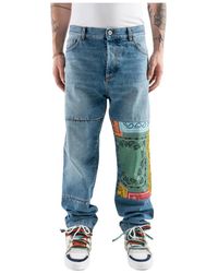 Marcelo Burlon Loose Fit Jeans - Blauw