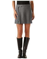 EDITED - Rokken ,Grijs ,Wol Lexa Wool Skirt - Lyst