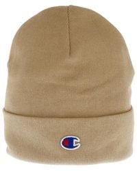 Champion - Accessoires ,Geel ,Polyester Mosterd Print Patroon Beanie Muts - Lyst