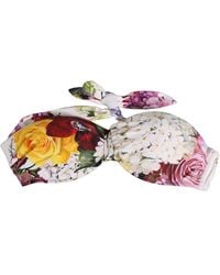 Dolce & Gabbana - Floral Triangle Bikini Top - Lyst