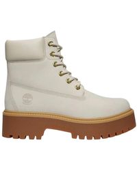 Timberland - Schoenen ,Wit ,Leer Stone Street 6-Inch Platform Waterproof Boot - Lyst
