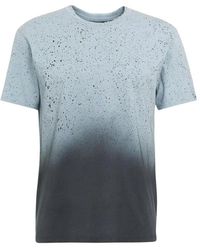 Grifoni - T-Shirt Met Dubbele Rand En Halve Mouw Schilderen - Lyst
