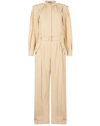 Alberta Ferretti - Jumpsuits & Playsuits ,Linnen Elegante Jumpsuit Van Lichtgewicht Stof - Lyst