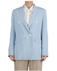 Kiton - Double-Breasted Silk Blazer - Lyst