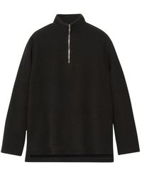 Rier - Hoodies & Sweatvesten ,Zwart ,Wol Fleece Polo - Lyst