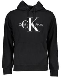 Calvin Klein - Kapuzen-sweatshirt aus baumwolle mit logo-druck - Lyst