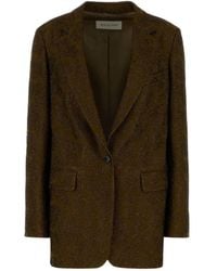 Dries Van Noten - Jassen ,Bruin ,Leer Blazer - Lyst