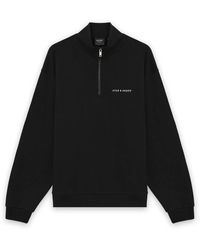 Lyle & Scott - Script Heavyweight Loopback Quarter Zip Sweatshirt - Lyst