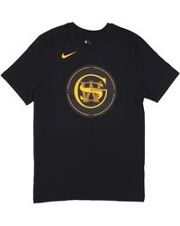 Nike - Fitness ,Zwart ,Katoen Nba City Edition Logo Tee - Lyst