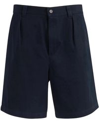 A.P.C. - Korte Broeken ,Blauw ,Katoen Otis Bermuda Shorts - Lyst