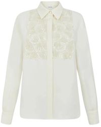 P.A.R.O.S.H. - Overhemden ,Leer Raisaa 25 Sequin Shirt - Lyst