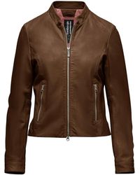 Bomboogie - Jassen ,Bruin ,Leer Leren Jas - Lyst