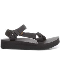 Teva - Geometrische Vegan Sandalen Zwart - Lyst