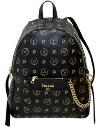 Pollini - Tassen ,Zwart ,Leer Te 8546Pp 0Nq 2 Rugzak - Lyst