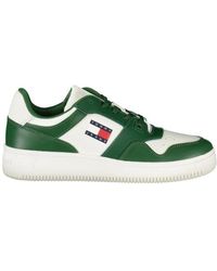 Tommy Hilfiger - Grüner Leder Herren Sneaker - Lyst