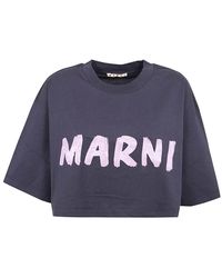 Marni - Blublack t-shirt per donne alla moda - Lyst