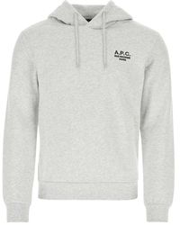 A.P.C. - Gemêleerd Grijs Katoenen Sweatshirt - Lyst