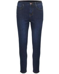 Kaffe - Jeans ,Blauw ,Denim Donkerblauwe Denim Skinny Jeans - Lyst