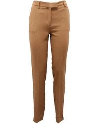 Grifoni - Broeken ,Bruin ,Wol Viscose/Wol Broek - Lyst