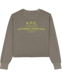 A.P.C. - Sweatshirt Met Print Voor De Herfst - Lyst