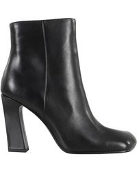 Ash - Schwarzer Leder-Stiefelette Mit 9,5 Cm Absatz - Lyst