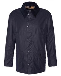 Barbour - Ashby giacca blu cerata - Lyst