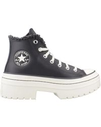 Converse - Schoenen ,Blauw ,Hoge Sneakers Met Profielzool - Lyst
