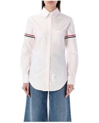 Thom Browne - Klassiek Overhemd Met Ronde Kraag - Lyst
