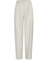 Ichi - Straight Trousers - Lyst