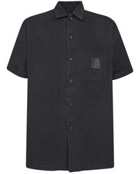 Givenchy - Overhemden ,Zwart ,Katoen Zwart T-Shirt Met Korte Mouwen - Lyst