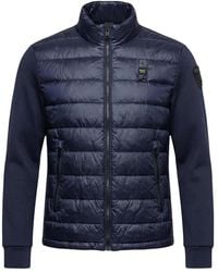 Blauer - Jassen ,Blauw ,Leer Hebron Down Jacket - Lyst