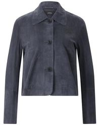 Arma - Jassen ,Grijs ,Leer Velours Jas Emy - Lyst
