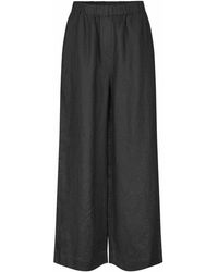 Masai - Wijde Pijpen Cropped Broek - Lyst