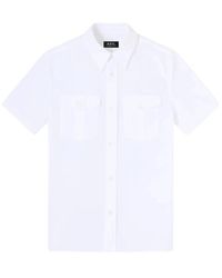 A.P.C. - Milesa Shirt Met Korte Mouwen - Lyst