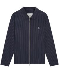 Filling Pieces - Jassen ,Blauw ,Coach Jacket Pinstripe - Lyst