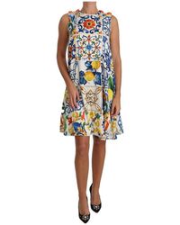 Dolce & Gabbana Majolique Jurk - Wit