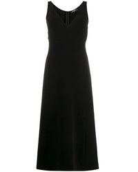 DSquared² - Kleedjes ,Zwart ,Zwarte Midi Jurk - Lyst